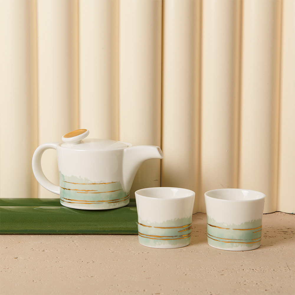 落日熔金茶具套组